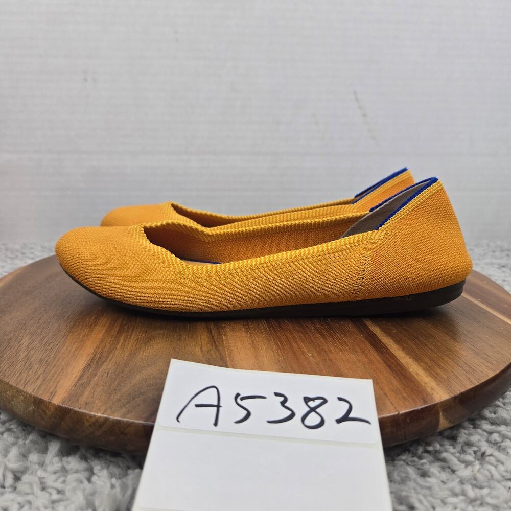 Rothy's Womens 7 The Flats Marigold Yellow Casual Round Toe Lifestyle Daily Shoe